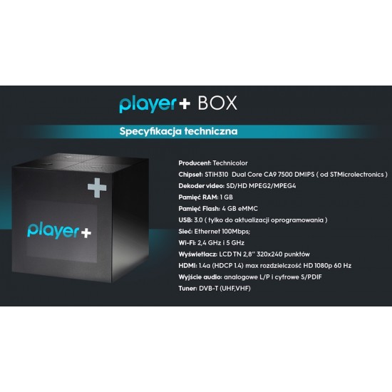 Player+ Box Polska Telewizja bez anteny satelitarnej